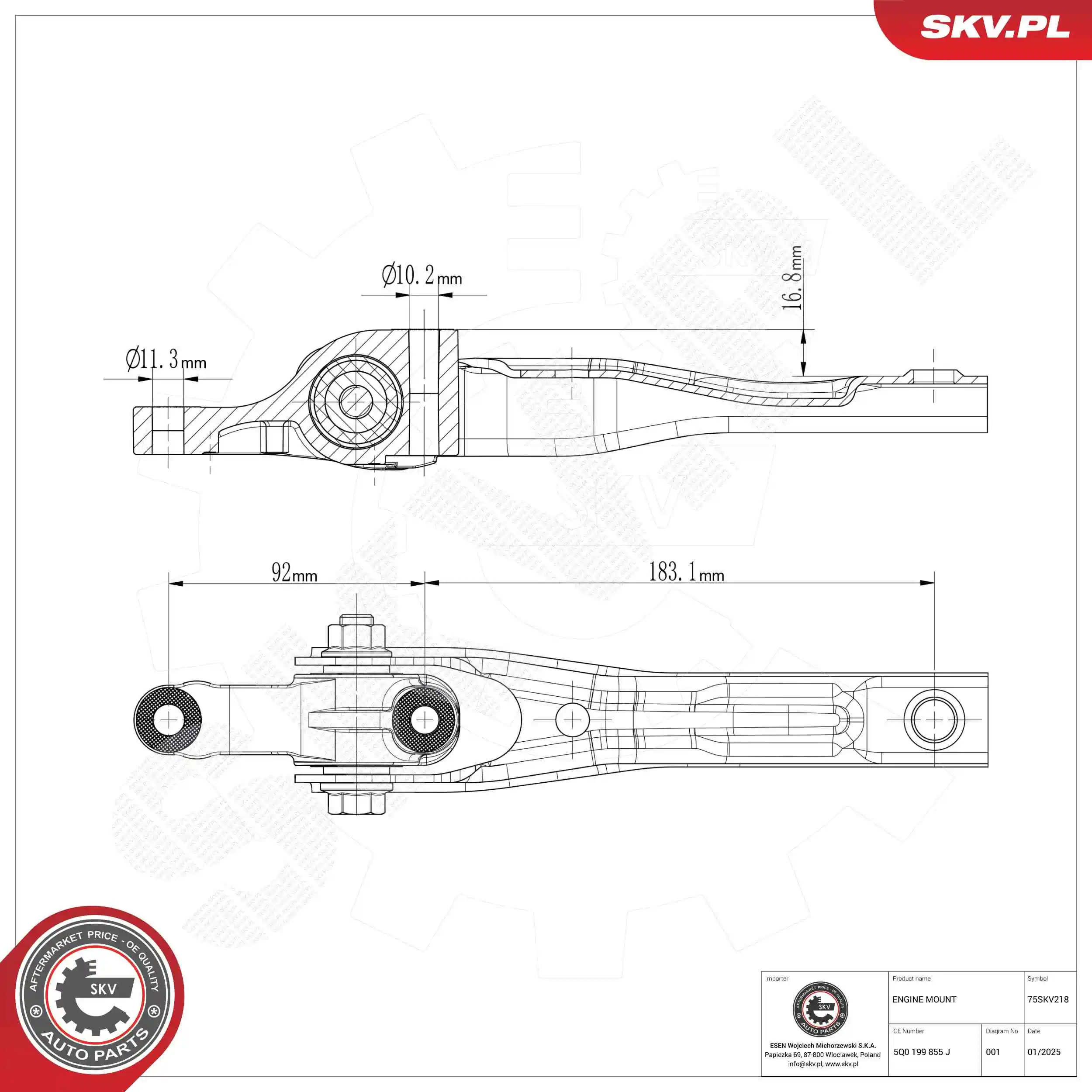 Mounting, engine